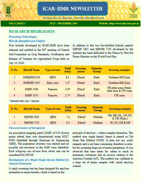 Newsletter July-Dec 2020